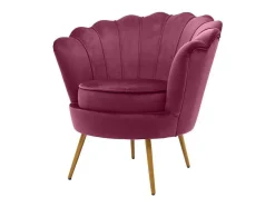 Wehome - Poltrona Fan Design Em Veludo Amaranto