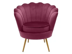 Wehome - Poltrona Fan Design Em Veludo Amaranto